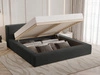 Polsterbett mit Bettkasten und Lattenrost 140x200 Mali Schwarz