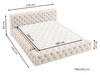 Polsterbett mit Bettkasten und Lattenrost 180x200 Palini Beige