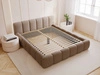 Polsterbett ohne Bettkasten mit Lattenrost 140x200 Cloud Low aus Bouclé-Stoff Braun
