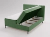 Boxspringbett mit Bettkasten 160x200 Primavera Grün