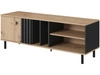 TV-Lowboard mit Türen Malone Artisan Eiche, Schwarz