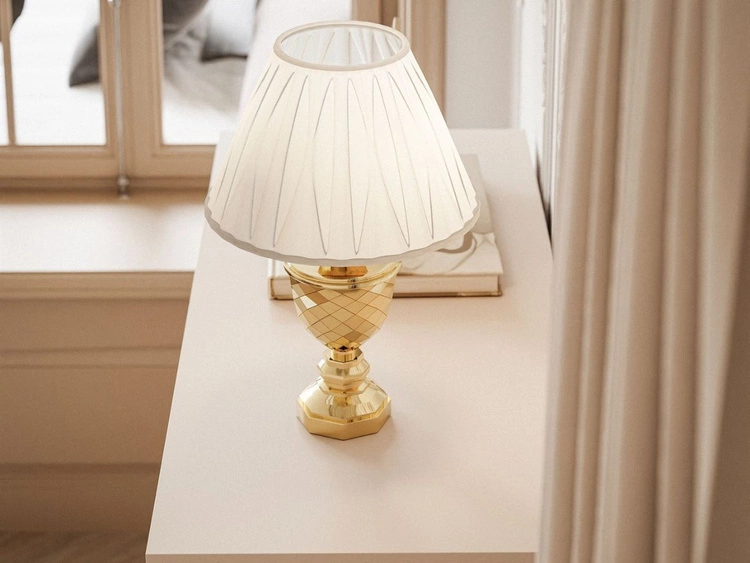 Kommode mit Schubladen und LED-Beleuchtung auf Goldenen Beinen Nuveo Kaschmir
