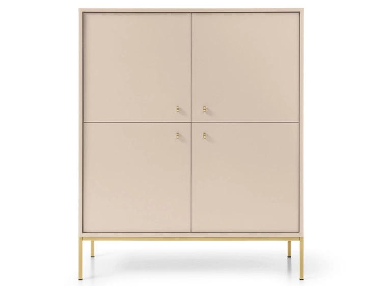 Türkommode mit Golden Metallbeinen Amor Beige