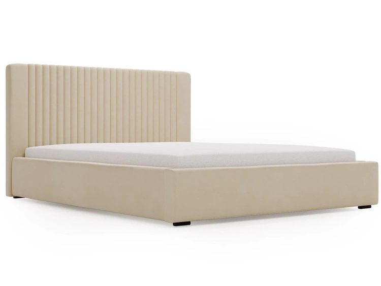 Polsterbett mit Bettkasten und Lattenrost 160x200 Malmo Beige