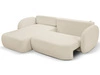 Ecksofa L-Form Links mit Schlaffunktion und Bettkasten Oreo Beige