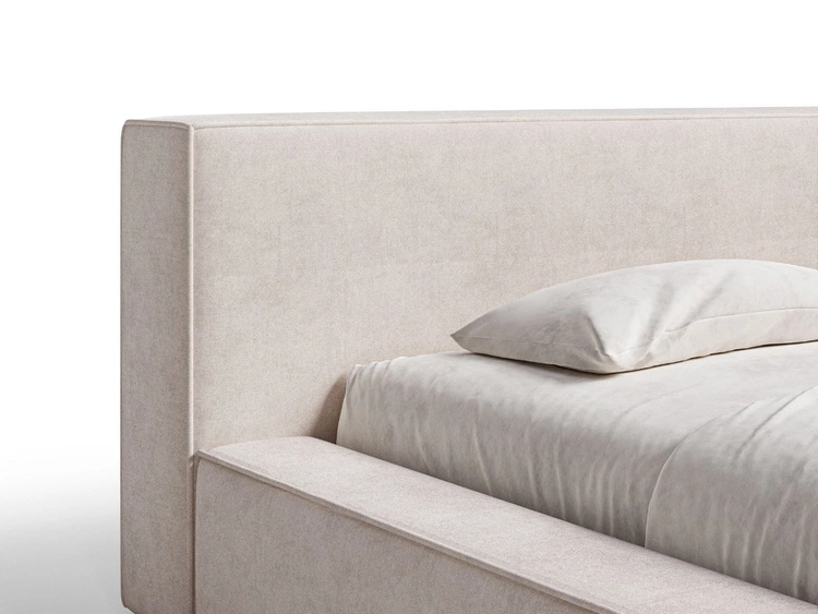 Polsterbett mit Bettkasten und Lattenrost 140x200 Mali Beige