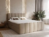 Boxspringbett mit Bettkasten 180x200 Bouclé-Stoff Cloud Braun