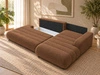 Ecksofa L-Form mit Schlaffunktion und Bettkasten Lisso Rechts Terrakotta