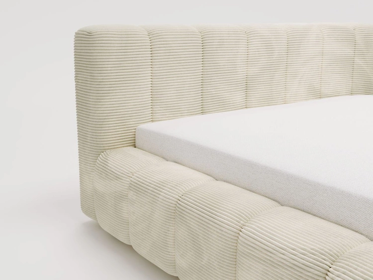 Polsterbett mit Bettkasten und Lattenrost 160x200 Ibiza Creme