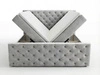 Boxspringbett mit Bettkasten 120x200 Montego Hellgrau