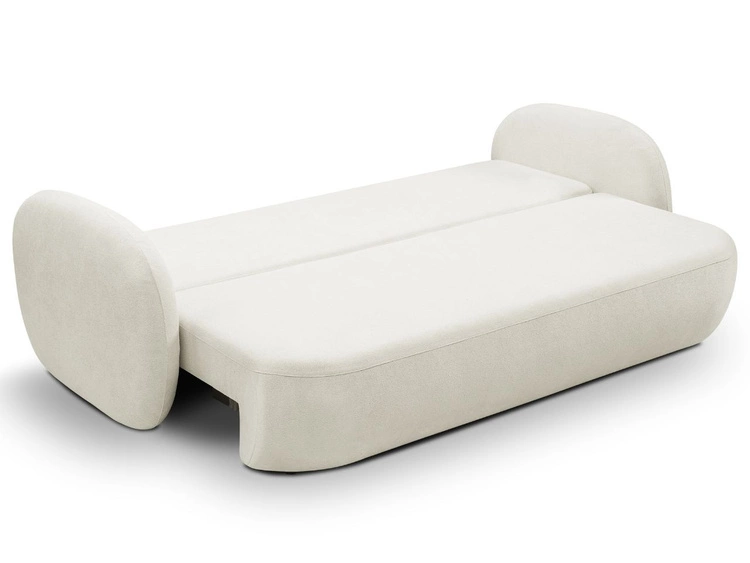 Schlafsofa mit Bettfunktion und Bettkasten Oreo Creme
