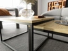 Wohnzimmer-Set im Loft-Stil Asumi Weiß und Eiche Wotan