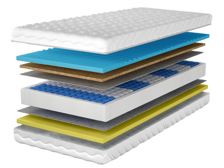 Taschenfederkernmatratze mit Kokosmatte, thermoelastischem und profiliertem Schaum Emero 80x200