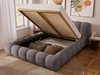 Polsterbett mit Bettkasten und Lattenrost 160x200 Doria Grau