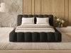 Polsterbett mit Bettkasten und Lattenrost 180x200 Averia Schwarz