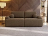 Sofa mit Schlaffunktion und Bettkasten Aurio Braun
