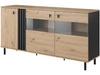 Wohnzimmer-Set Malone Artisan Eiche, Anthrazit