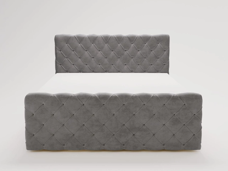 Boxspringbett mit Bettkasten 180x200 Lunaris Grau
