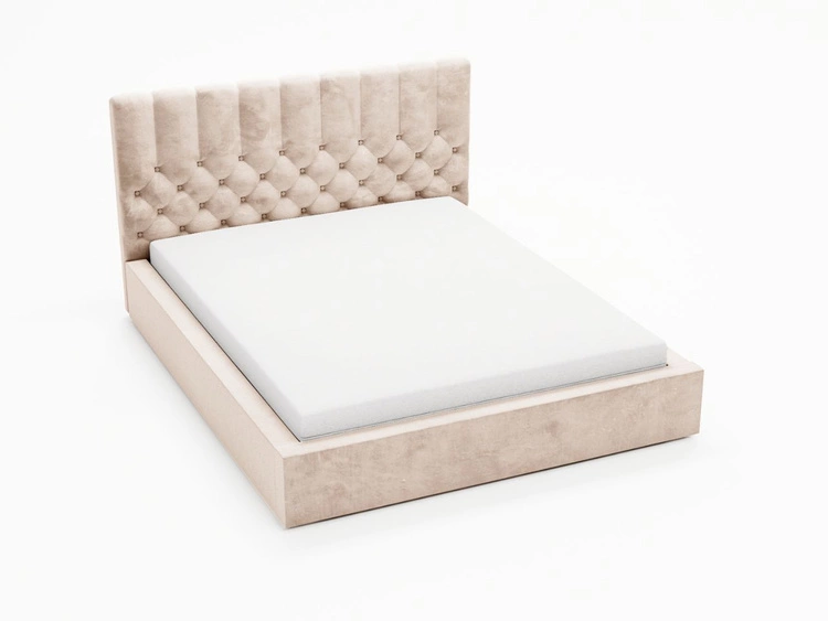 Polsterbett mit Bettkasten und Lattenrost 180x200 Roma Beige