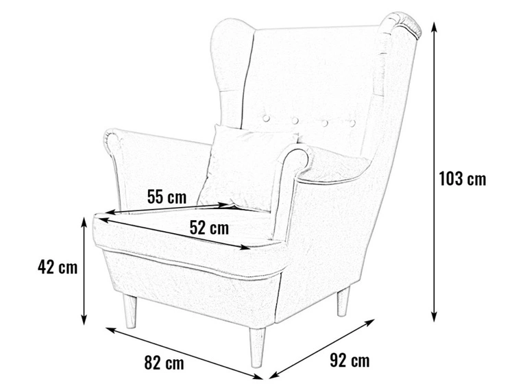 Sessel auf Holzbeinen Oslo Beige