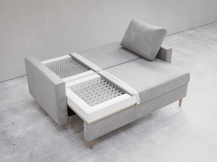 Schlafsofa mit Bettfunktion und Bettkasten Castelo Dunkelgrau