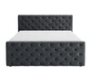 Boxspringbett mit Bettkasten 120x200 Montego Dunkel grau