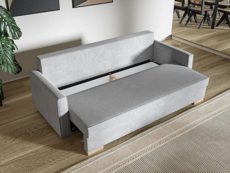 Schlafsofa mit Bettfunktion und Bettkasten Pori Beige