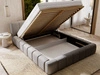 Polsterbett mit Bettkasten und Lattenrost 120x200 Split Grau