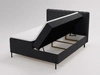 Boxspringbett mit Bettkasten 140x200 Primavera Schwarz