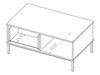 Couchtisch mit Stauraum Soroko Hickory