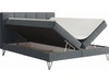 Boxspringbett mit Bettkasten 180x200 Vendi grau