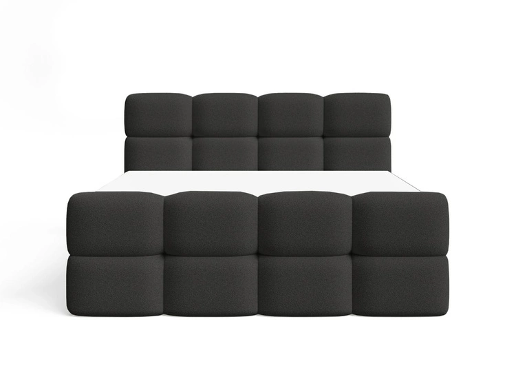 Boxspringbett mit Bettkasten 160x200 Rivon Schwarz