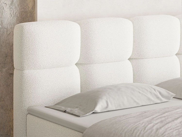 Boxspringbett mit Bettkasten 160x200 Rivon Creme