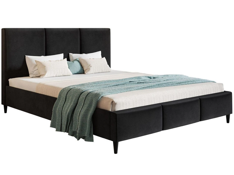 Polsterbett mit Lattenrost 160x200 Trio Schwarz