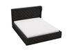 Polsterbett mit Bettkasten und Lattenrost 120x200 Kingston Schwarz