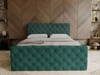Boxspringbett mit Bettkasten 140x200 Lunaris Grün