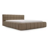 Polsterbett mit Bettkasten und Lattenrost 120x200 Alicante Boucle Braun