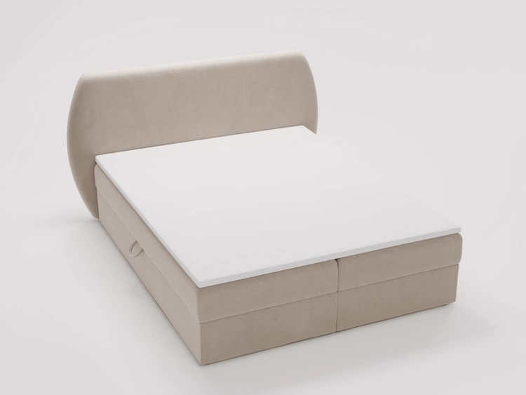 Boxspringbett mit Bettkasten 160x200 Bogota Beige