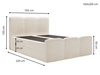 Boxspringbett mit Bettkasten 160x200 Campi Grau