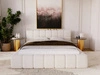 Polsterbett mit Bettkasten und Lattenrost 120x200 Alicante Boucle Beige