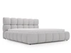 Polsterbett mit Bettkasten und Lattenrost 140x200 Modo aus Bouclé-Stoff Grau