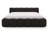 Polsterbett mit Bettkasten und Lattenrost 200x200 Cloud Low Bouclé-Stoff Schwarz