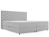 Boxspringbett mit Bettkasten 140x200 Bergamo Hellgrau