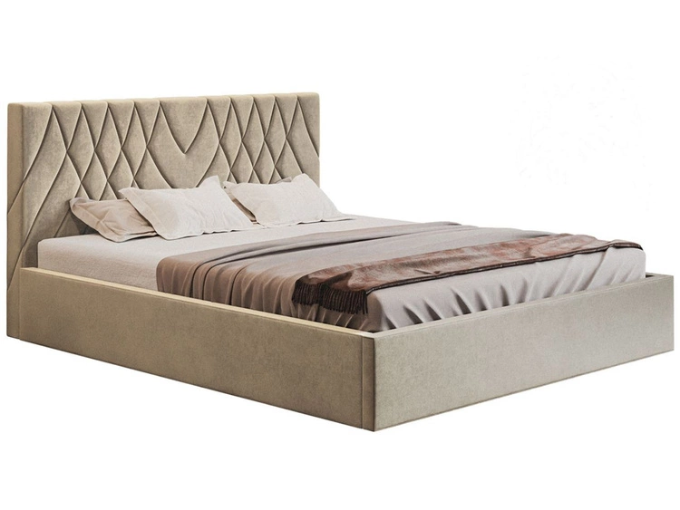 Polsterbett mit Bettkasten und Lattenrost 160x200 Andri Beige