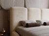 Polsterbett mit Bettkasten und Lattenrost 180x200 Bubble Beige