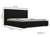 Polsterbett mit Bettkasten und Lattenrost 140x200 Astra Schwarz