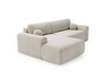 Ecksofa L-Form mit Schlaffunktion und Bettkasten Savana Links Hellbeige