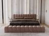 Polsterbett mit Bettkasten und Lattenrost 160x200 Italia Braun