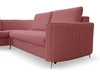 Ecksofa L-Form Rechts mit Schlaffunktion und Bettkasten Limon Rot