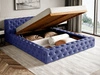 Polsterbett mit Bettkasten und Lattenrost 120x200 Palini Dunkelblau